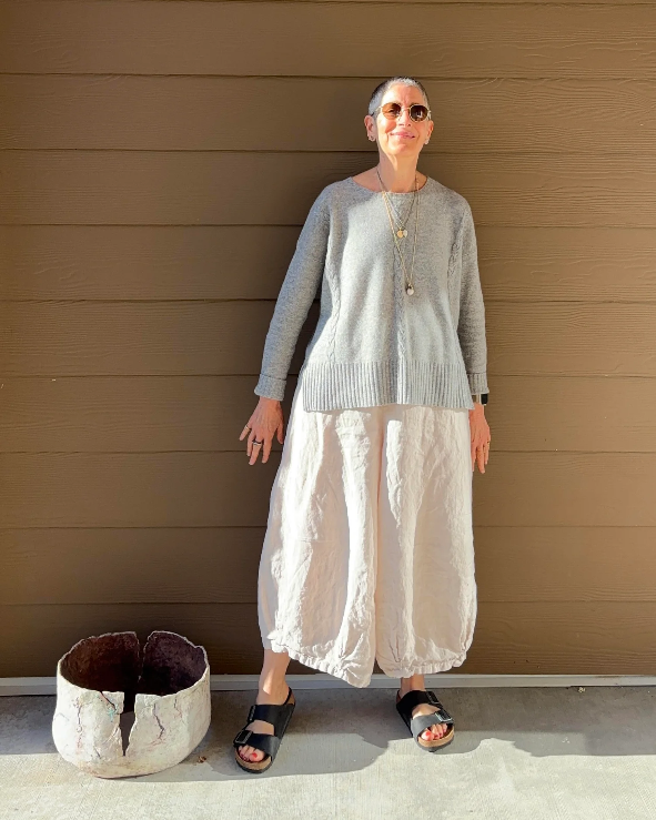 Montaigne - Eadie - Italian Linen Wide Leg Gathered Pants
