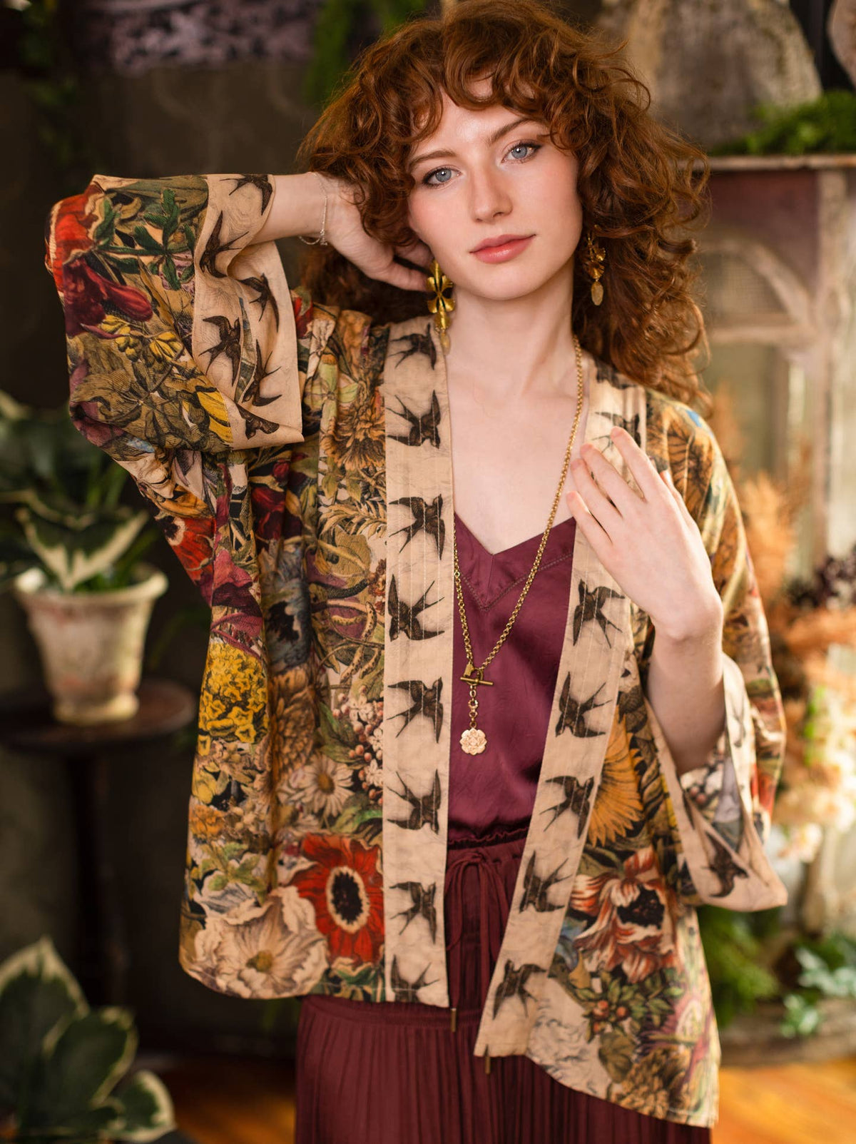 Market Of Stars - Golden Hour - Pixie Duster Crop Kimono - Florals