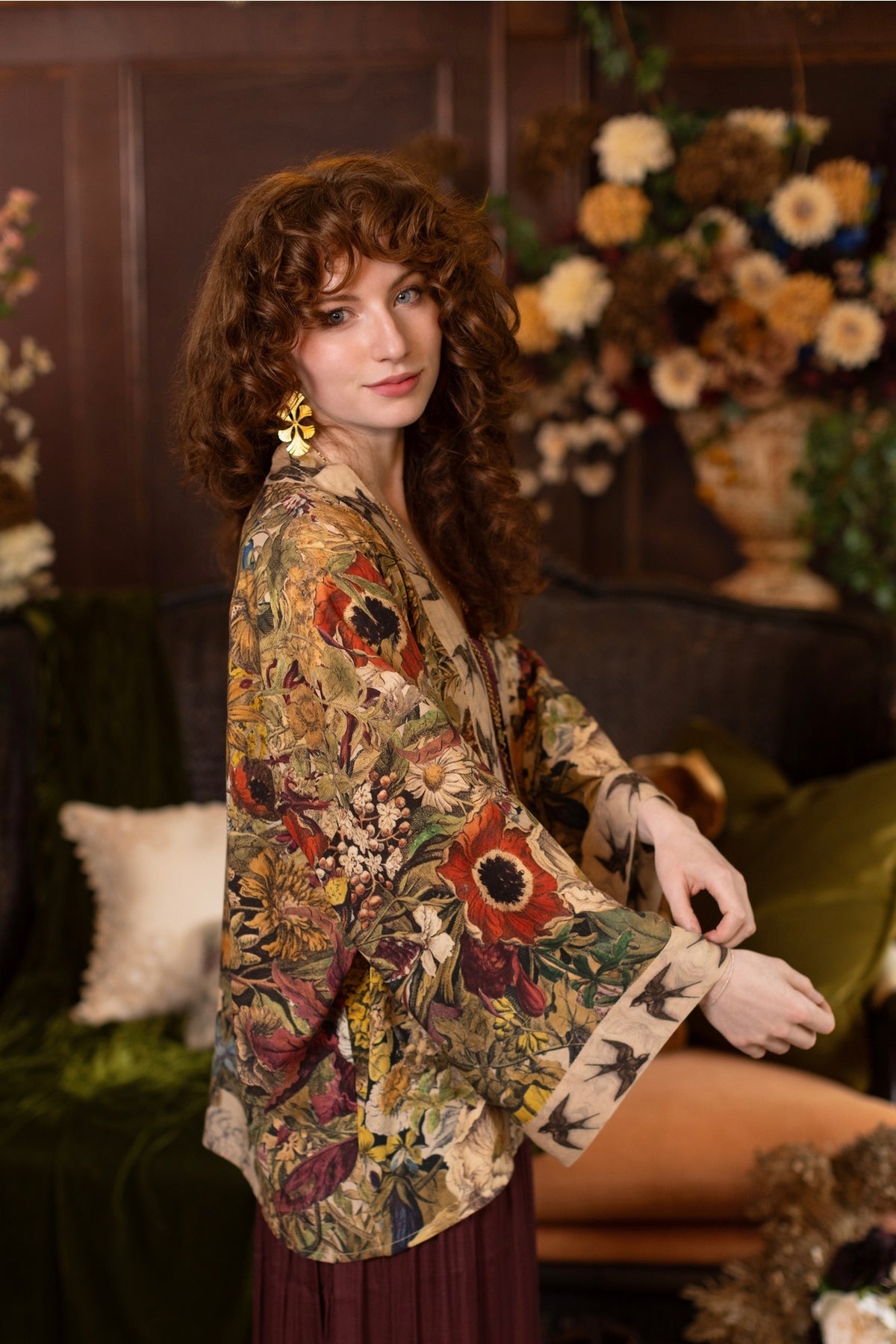 Market Of Stars - Golden Hour - Pixie Duster Crop Kimono - Florals