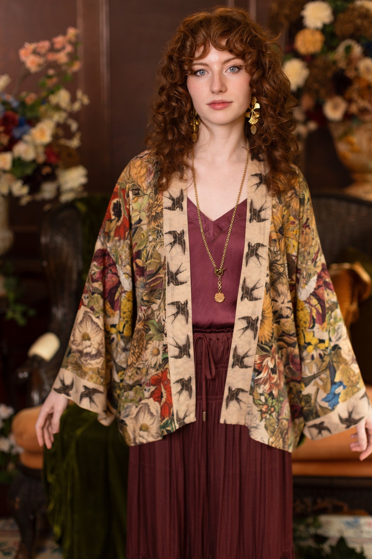 Market Of Stars - Golden Hour - Pixie Duster Crop Kimono - Florals