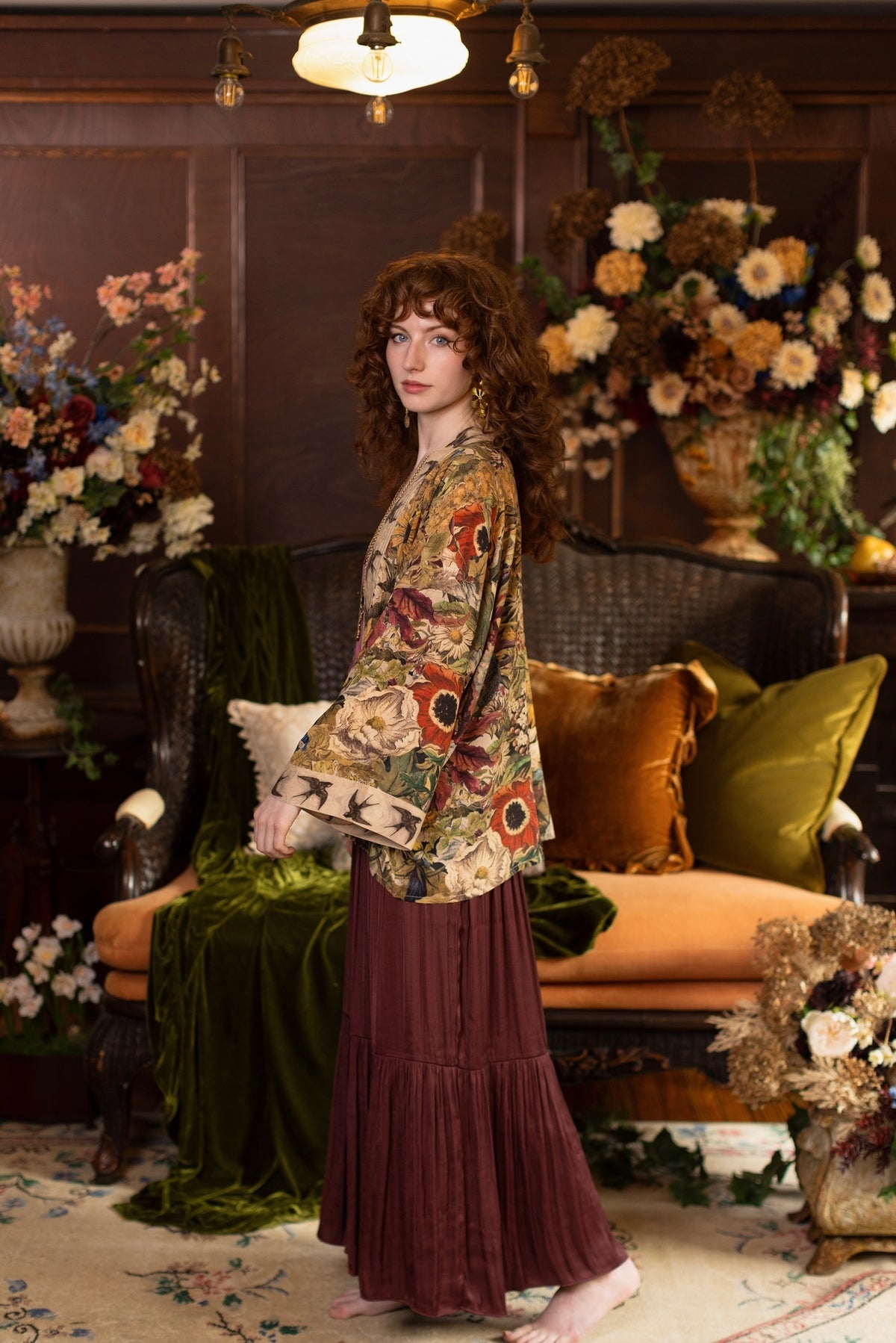 Market Of Stars - Golden Hour - Pixie Duster Crop Kimono - Florals