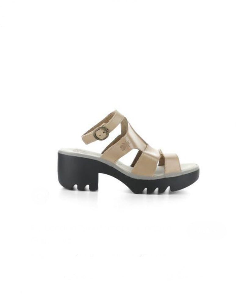 Fly London ‘Tawi’ Leather Strappy Sandal Shoes - Taupe