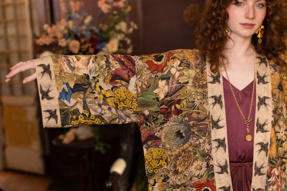 Market Of Stars - Golden Hour - Pixie Duster Crop Kimono - Florals