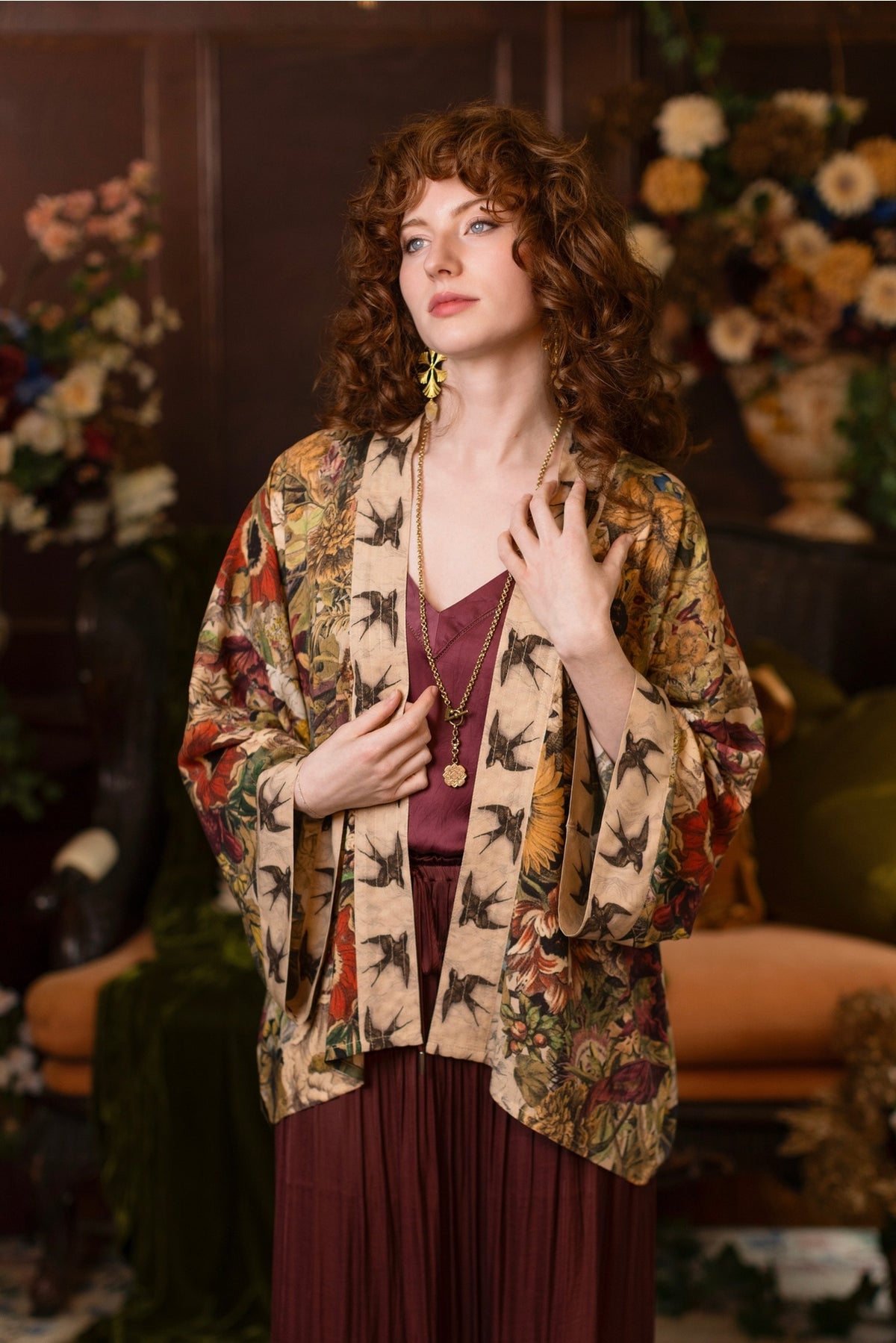 Market Of Stars - Golden Hour - Pixie Duster Crop Kimono - Florals
