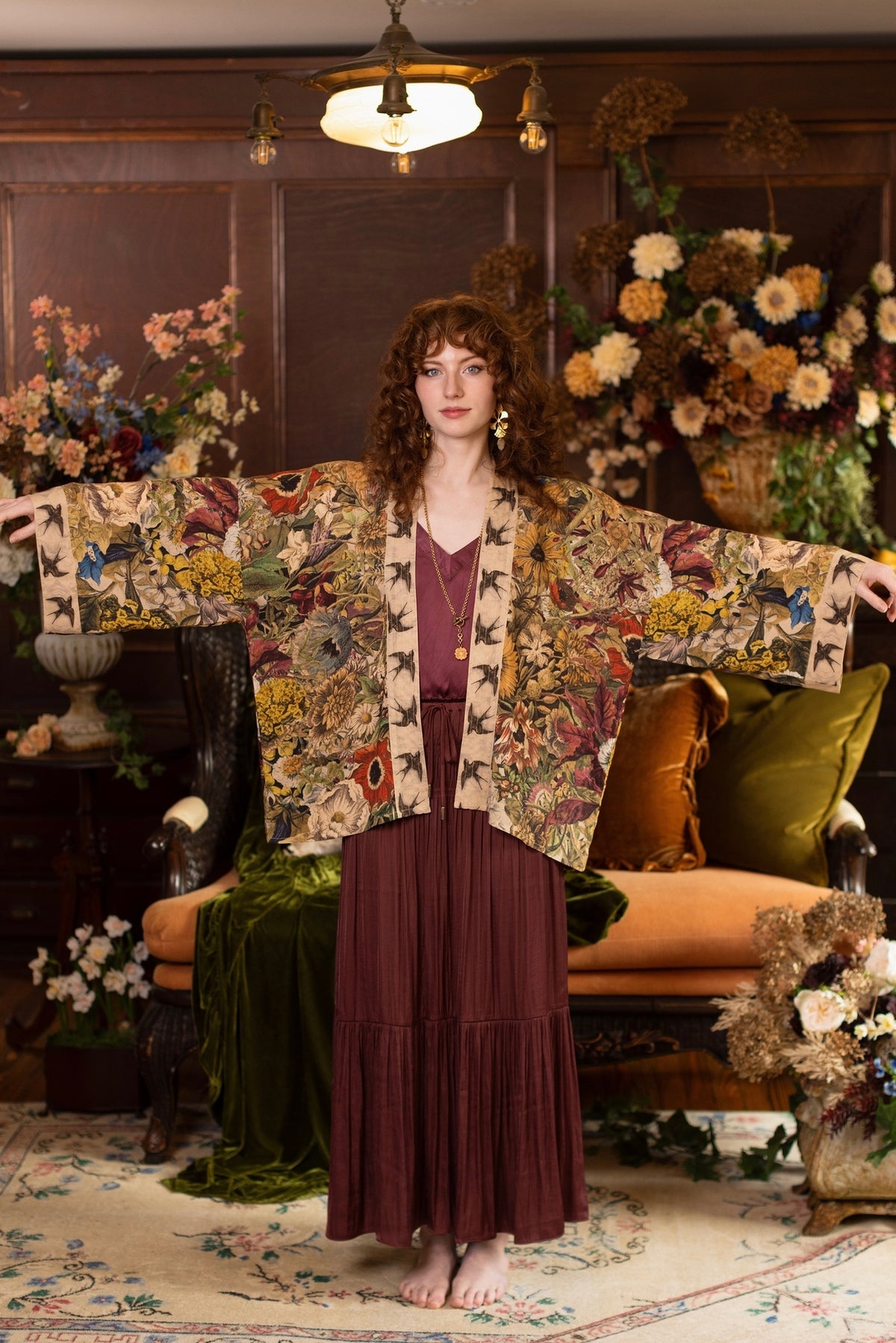 Market Of Stars - Golden Hour - Pixie Duster Crop Kimono - Florals
