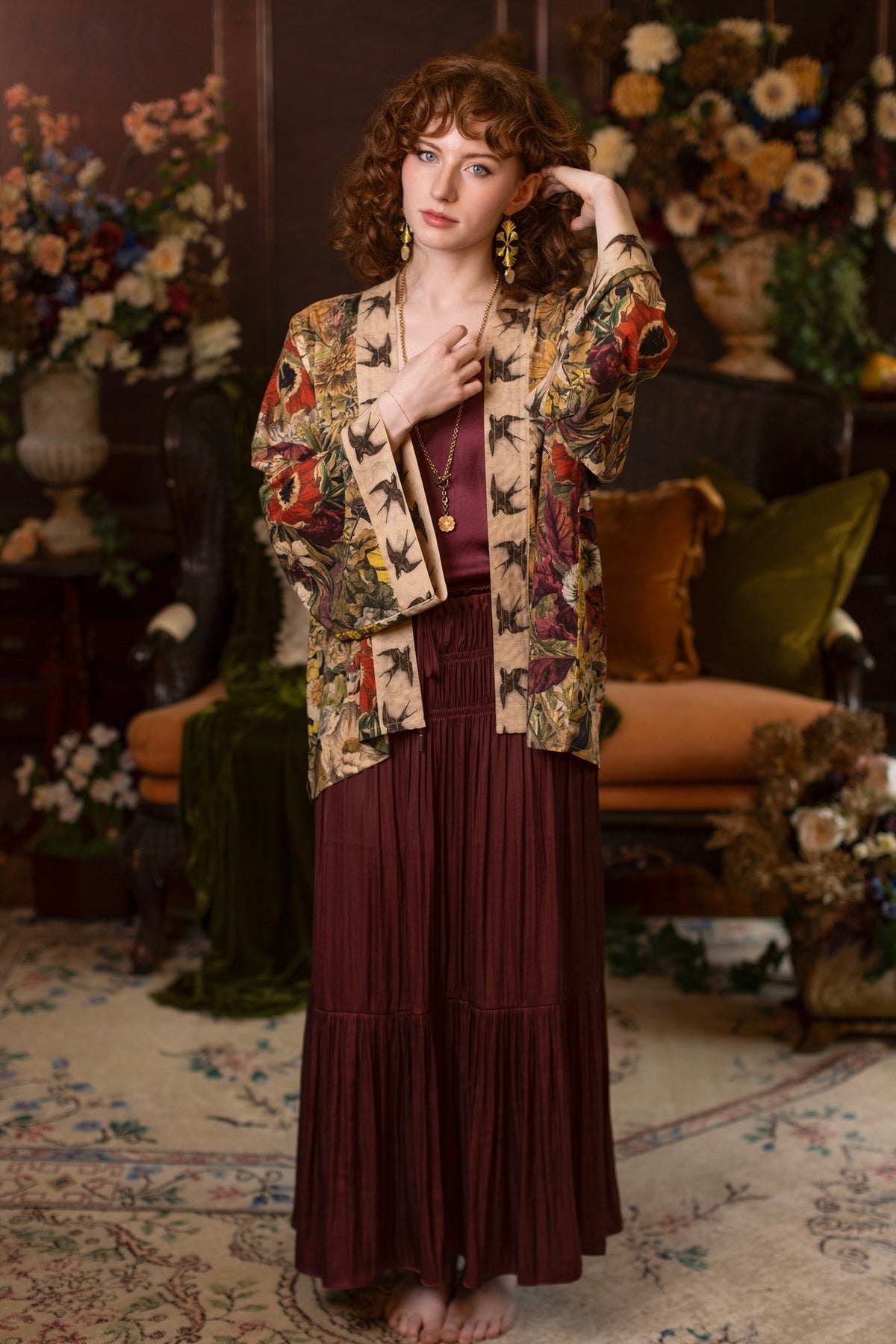 Market Of Stars - Golden Hour - Pixie Duster Crop Kimono - Florals