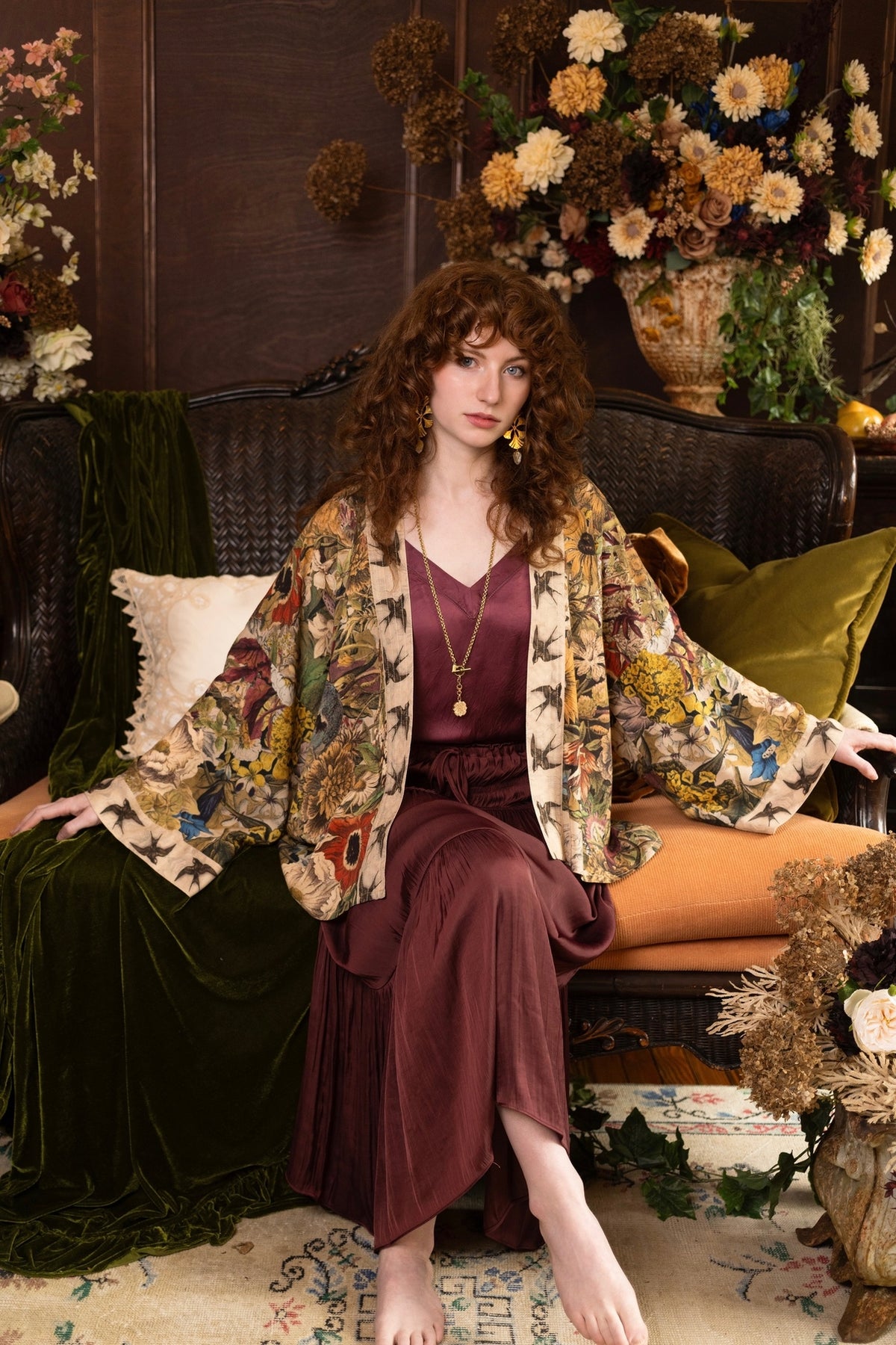 Market Of Stars - Golden Hour - Pixie Duster Crop Kimono - Florals