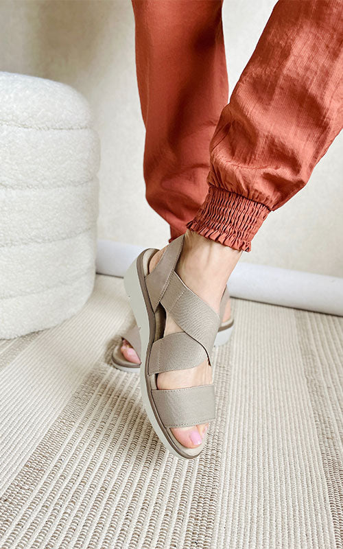 Fly London ‘Noli’ Slingback Wedge Sandal Shoes - Taupe