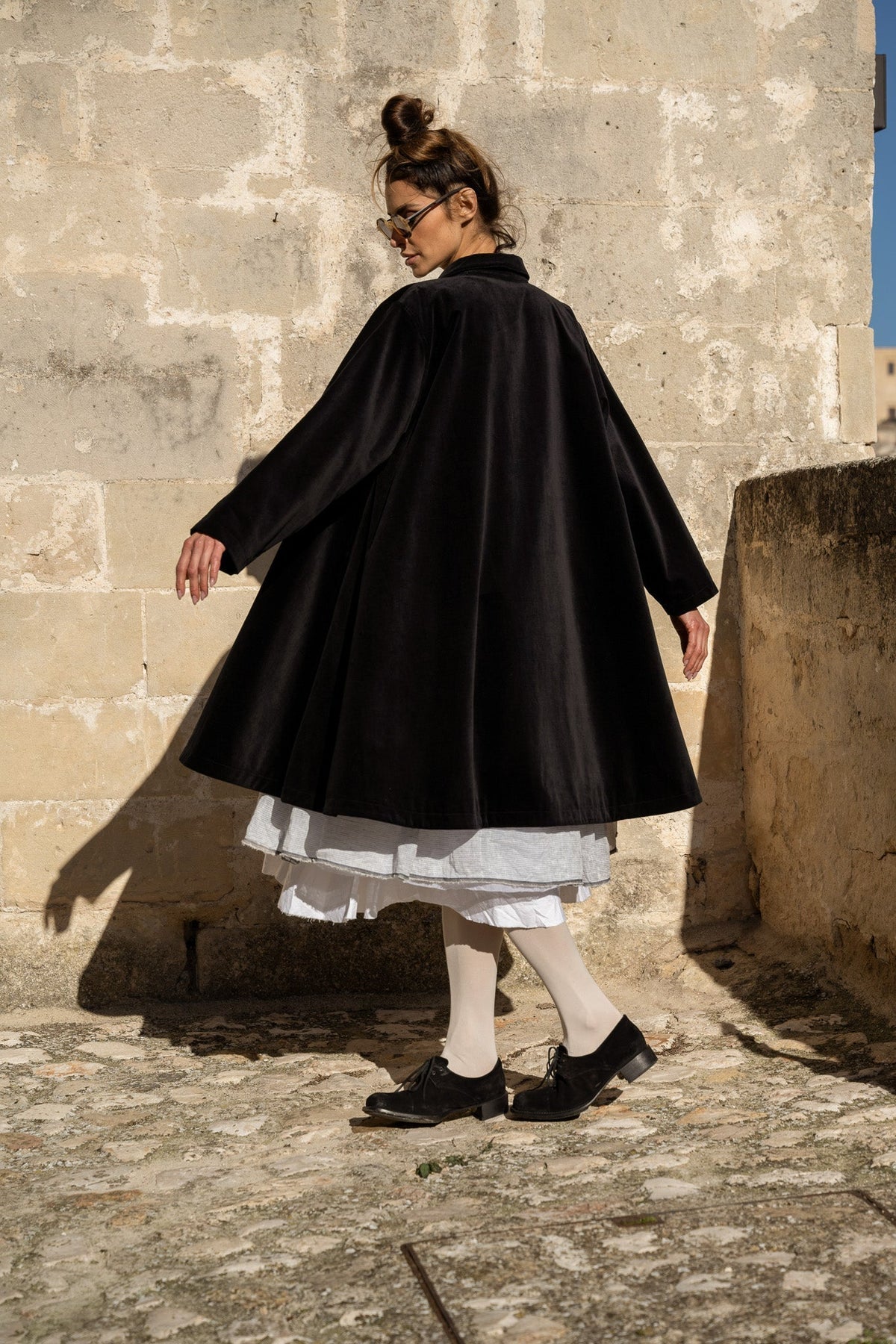 Meg By Design - DeVille Coat Cotton Velvet - Black