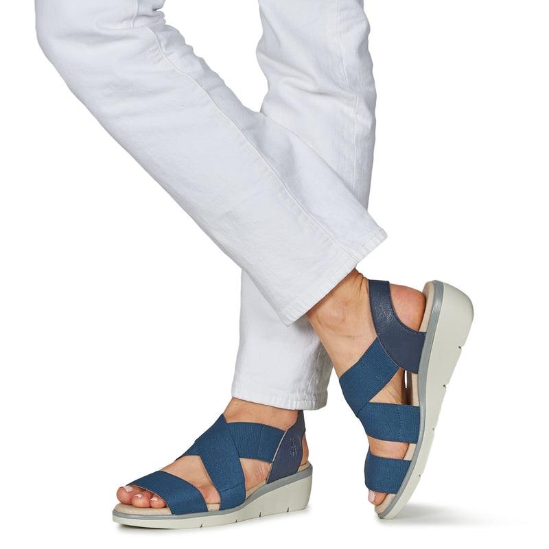 Fly London ‘Noli’ Slingback Wedge Sandal Shoes - Ocean