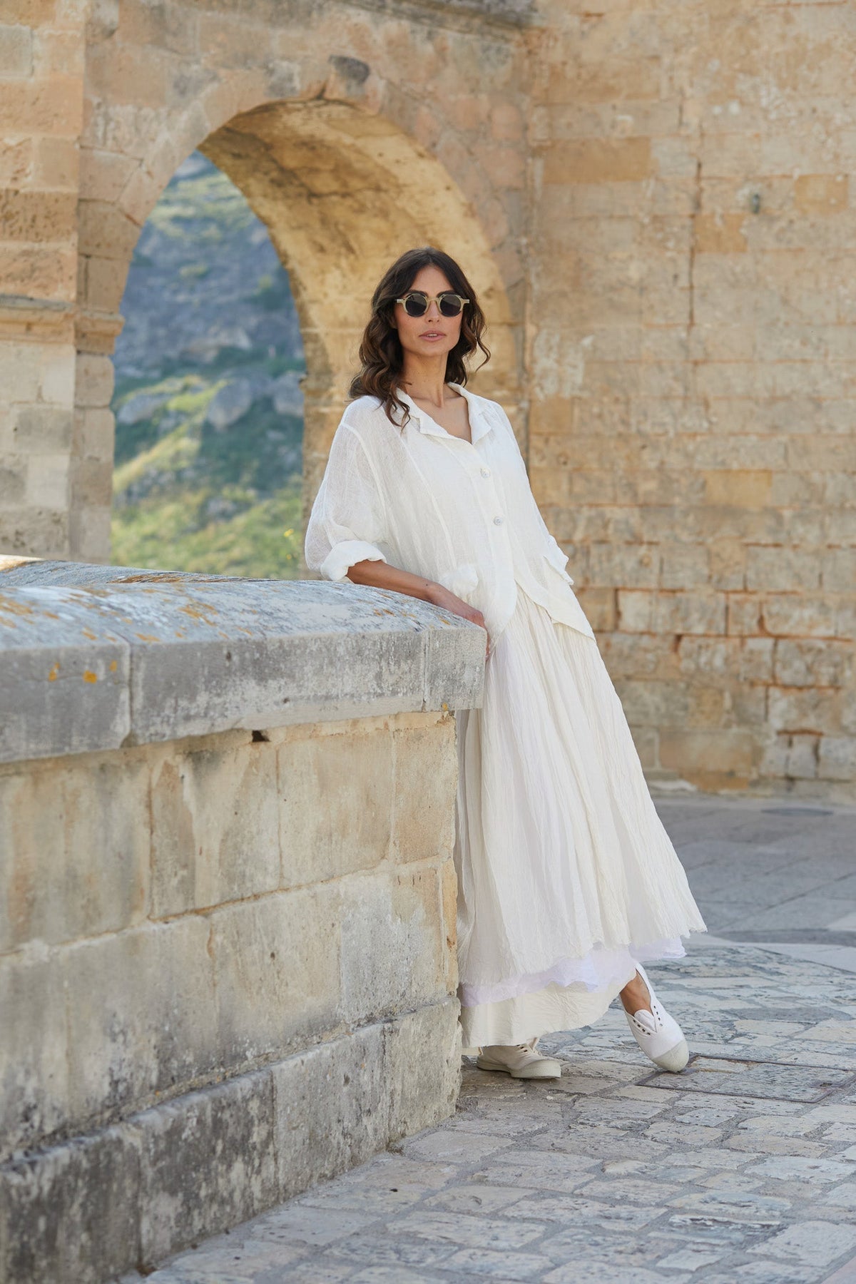 Meg By Design - Henri Jacket Gauze Linen - White