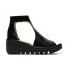 Fly London ‘Bezo’ Leather Sandal Shoes - Black