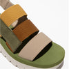 Fly London ‘Yere’ Slingback Wedge Sandal Shoes - Cloud Multi Green