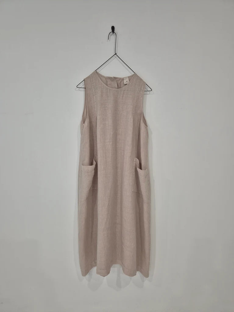 Montaigne ‘Remy’ Italian Linen Dress With Deep Front Pockets - Various Colours