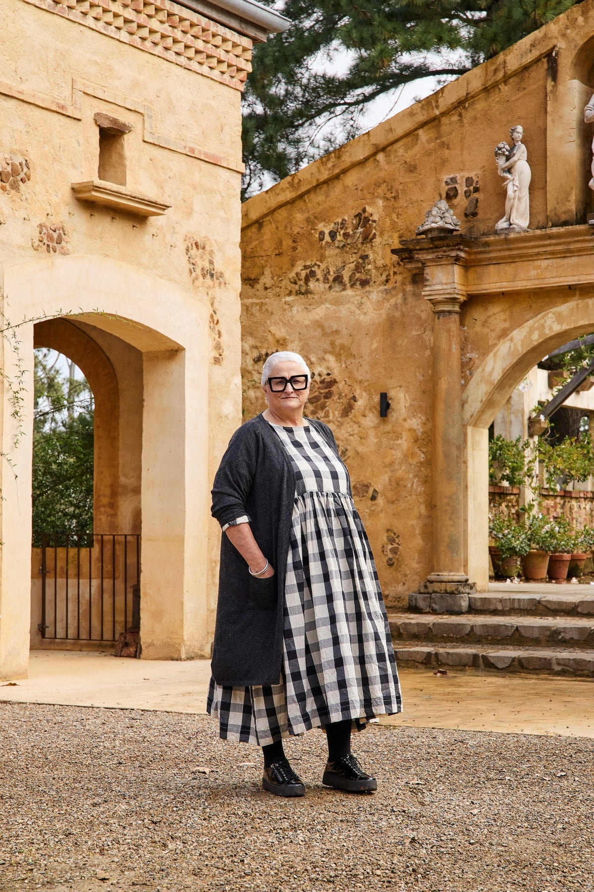 Meg By Design - Billy Dress Cotton Canvas - Monochrome Check