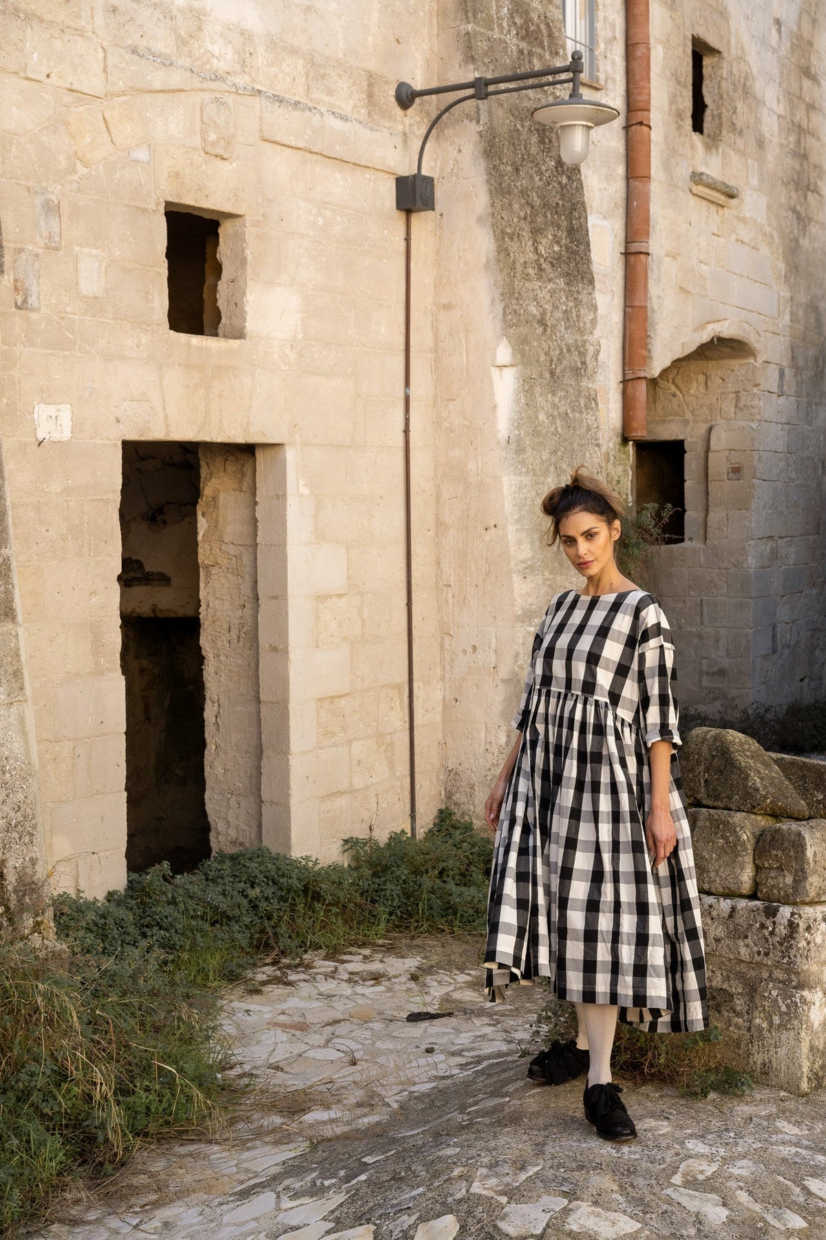 Meg By Design - Billy Dress Cotton Canvas - Monochrome Check
