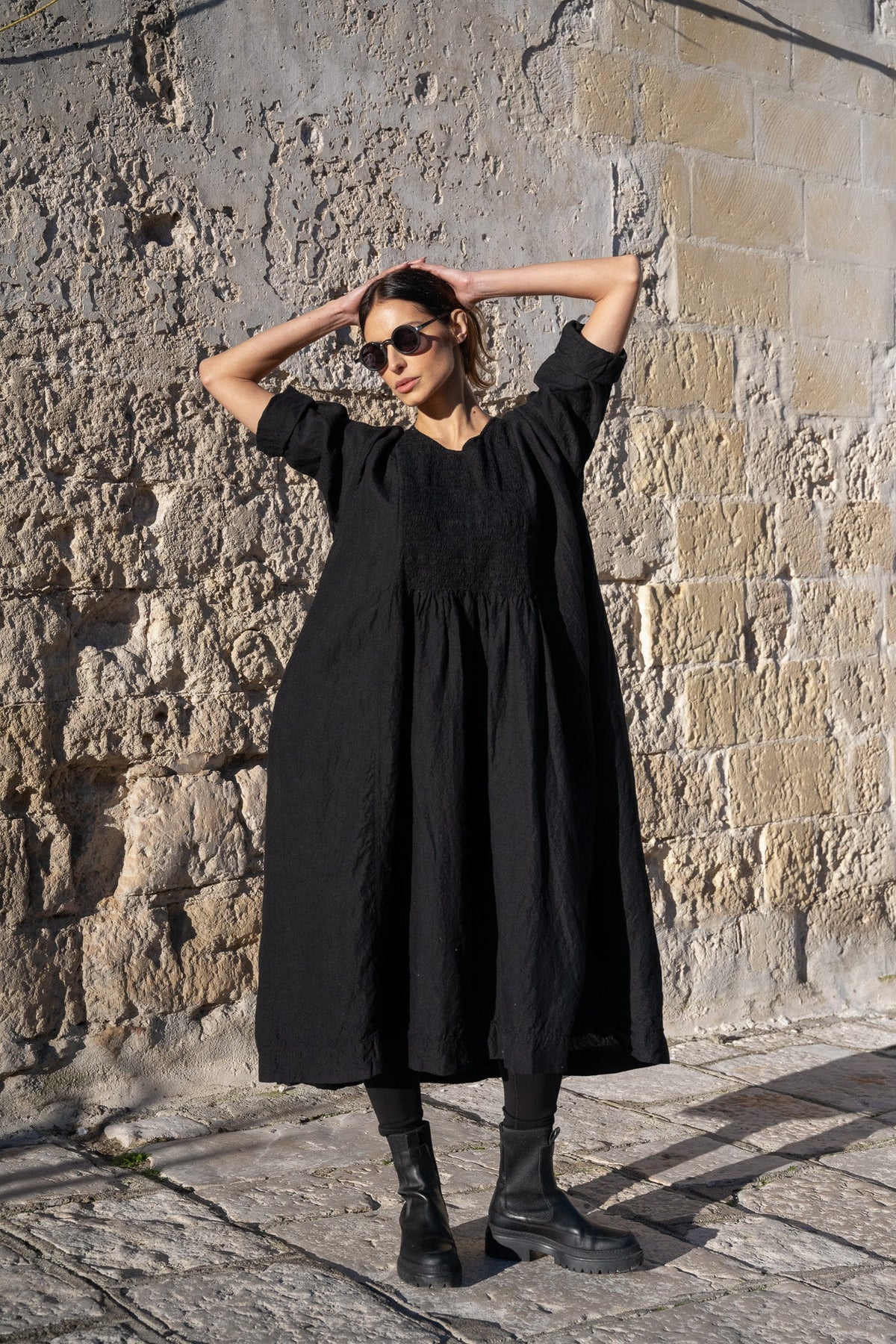 Meg By Design - Annabelle Dress Linen - Black