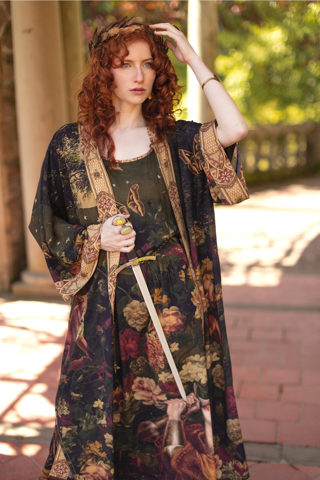 Market Of Stars - ‘The Messenger’ Opera Duster Kimono Coat Robe - Joan of Arc & Florals