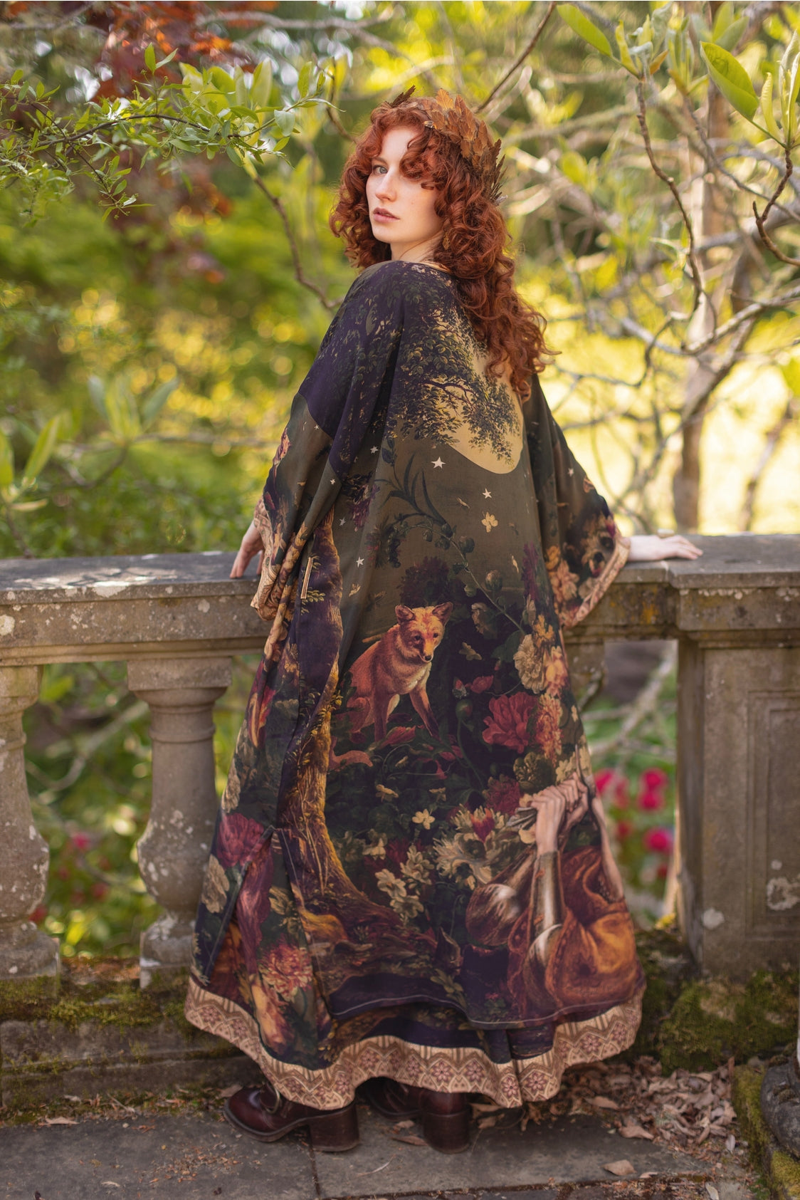 Market Of Stars - The Messenger - Opera Duster Kimono Coat Robe - Joan of Arc & Florals