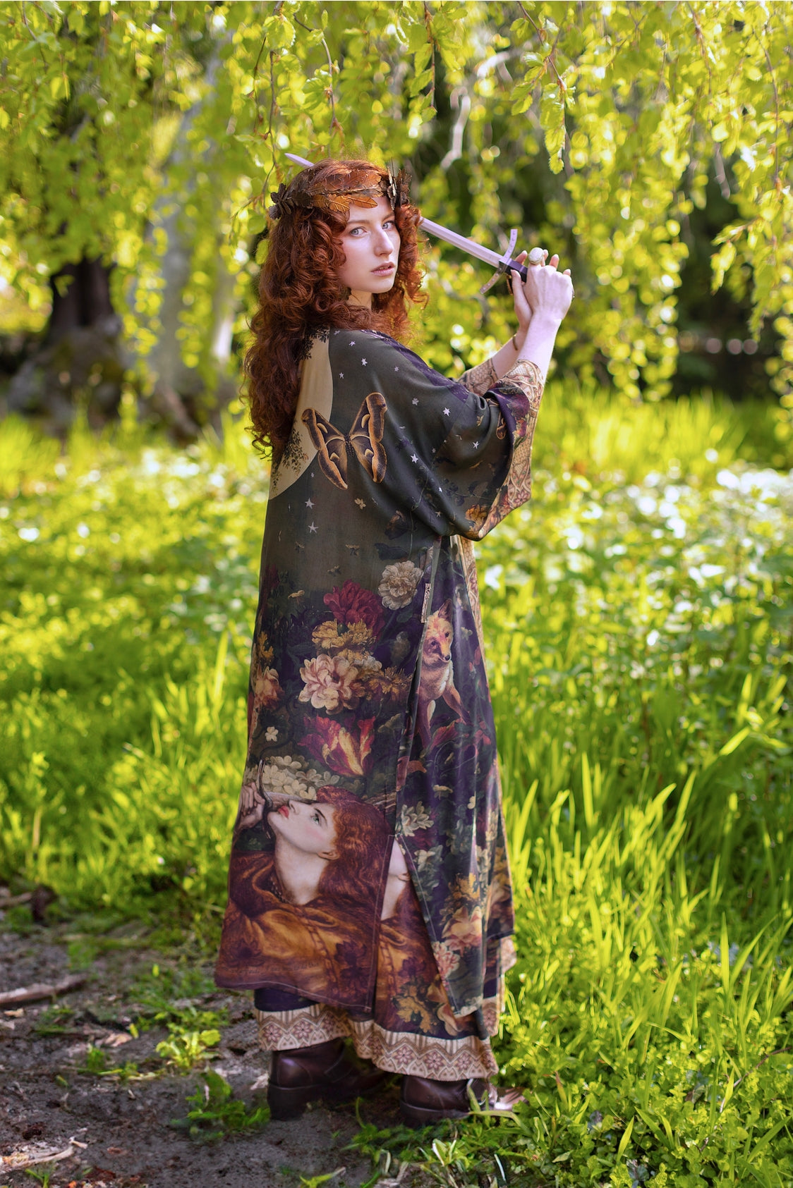 Market Of Stars - ‘The Messenger’ Opera Duster Kimono Coat Robe - Joan of Arc & Florals