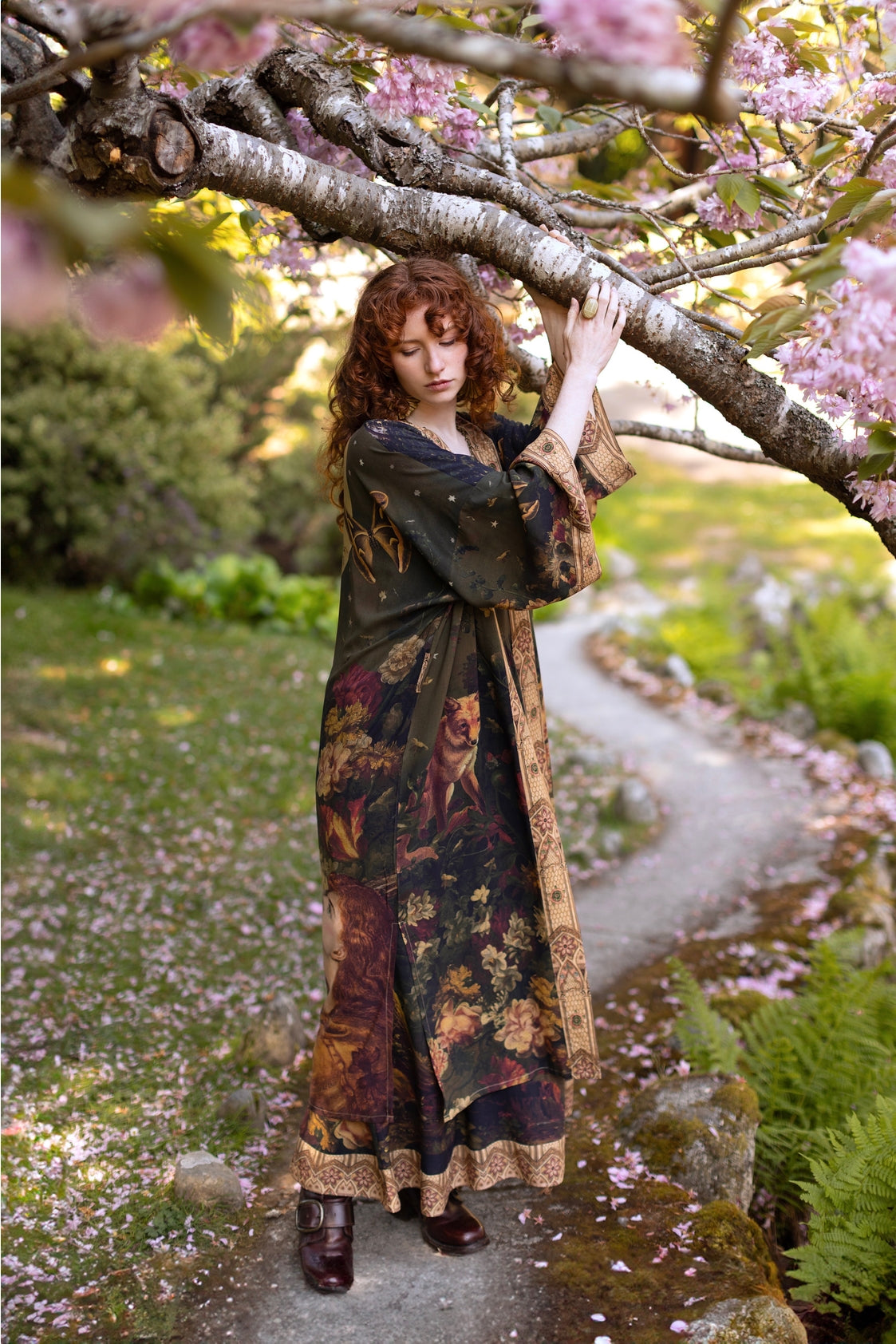 Market Of Stars - ‘The Messenger’ Opera Duster Kimono Coat Robe - Joan of Arc & Florals