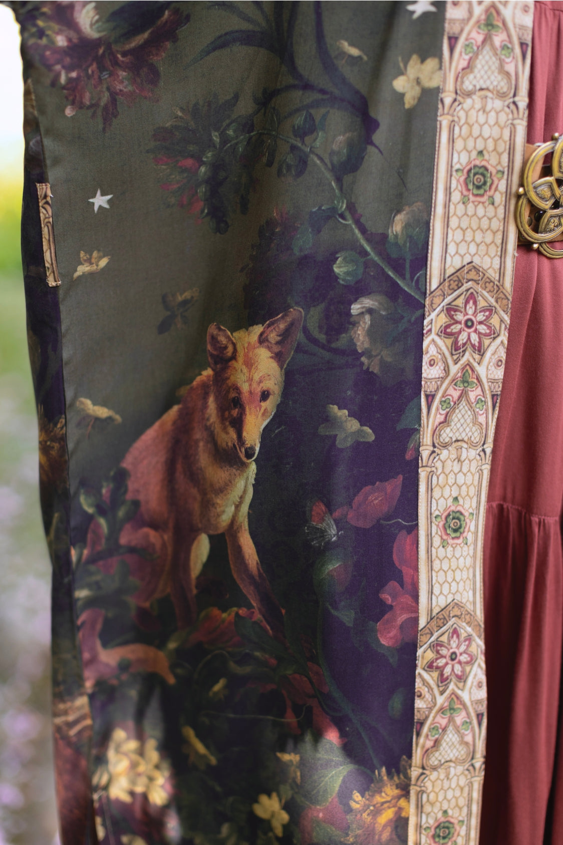 Market Of Stars - ‘The Messenger’ Opera Duster Kimono Coat Robe - Joan of Arc & Florals