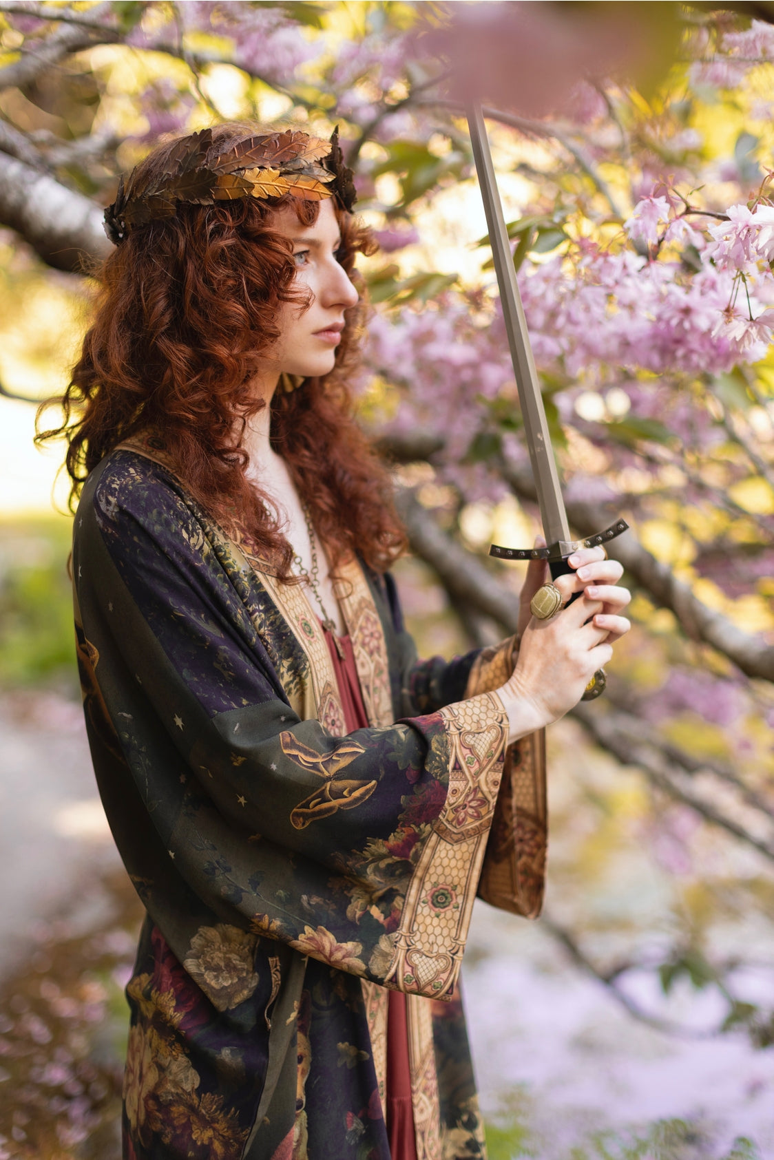 Market Of Stars - ‘The Messenger’ Opera Duster Kimono Coat Robe - Joan of Arc & Florals