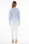 JUMP Clothing Shirred Sleeve Striped Shirt - Pale Blue