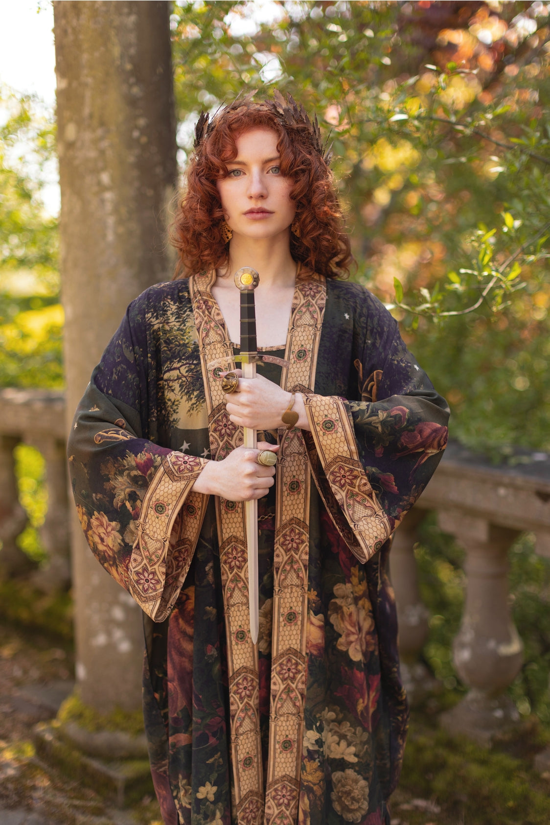 Market Of Stars - ‘The Messenger’ Opera Duster Kimono Coat Robe - Joan of Arc & Florals