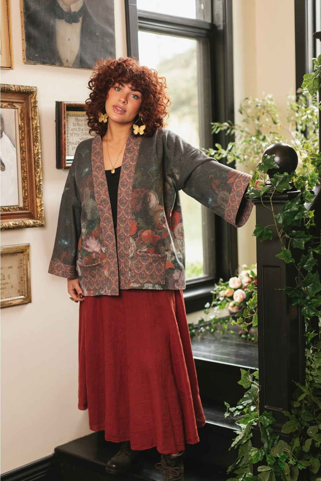 Market Of Stars - ‘Flight of Fancy’ Fleece Cottage Cardigan Kimono Jacket