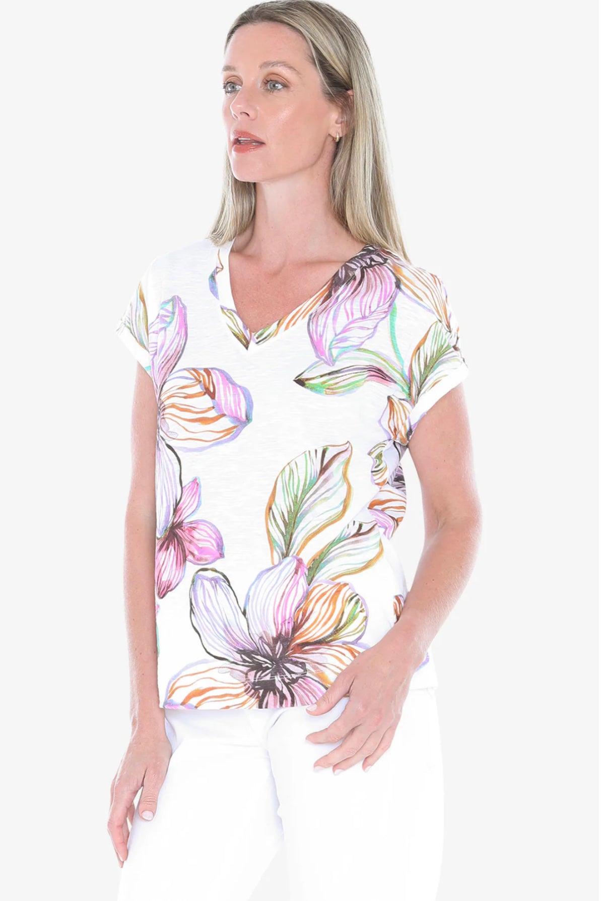 JUMP Clothing - Floraline Tee- Multi