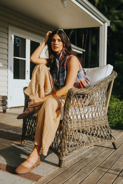 Montaigne - Cara - French Linen Top - Multi Check