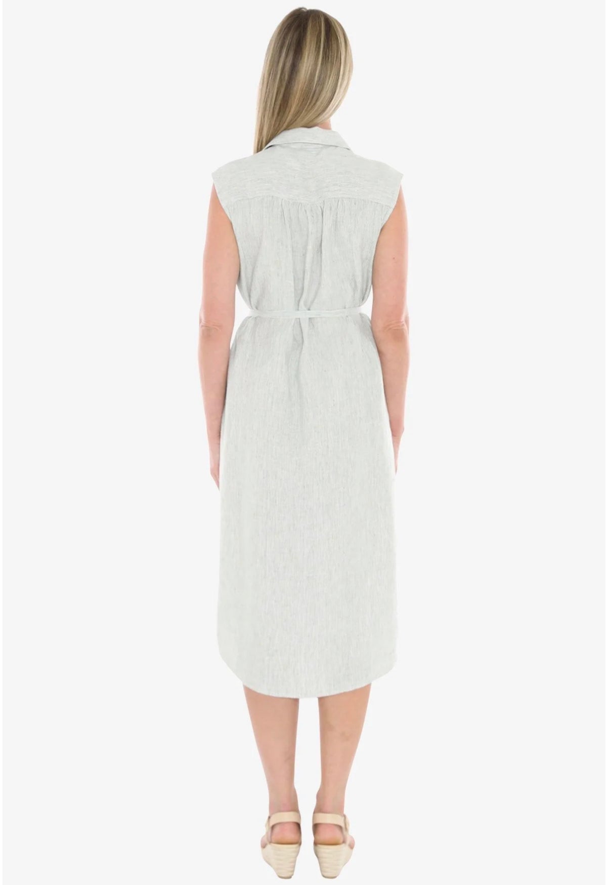 JUMP Clothing - Core Stripe Dress - Basil/White