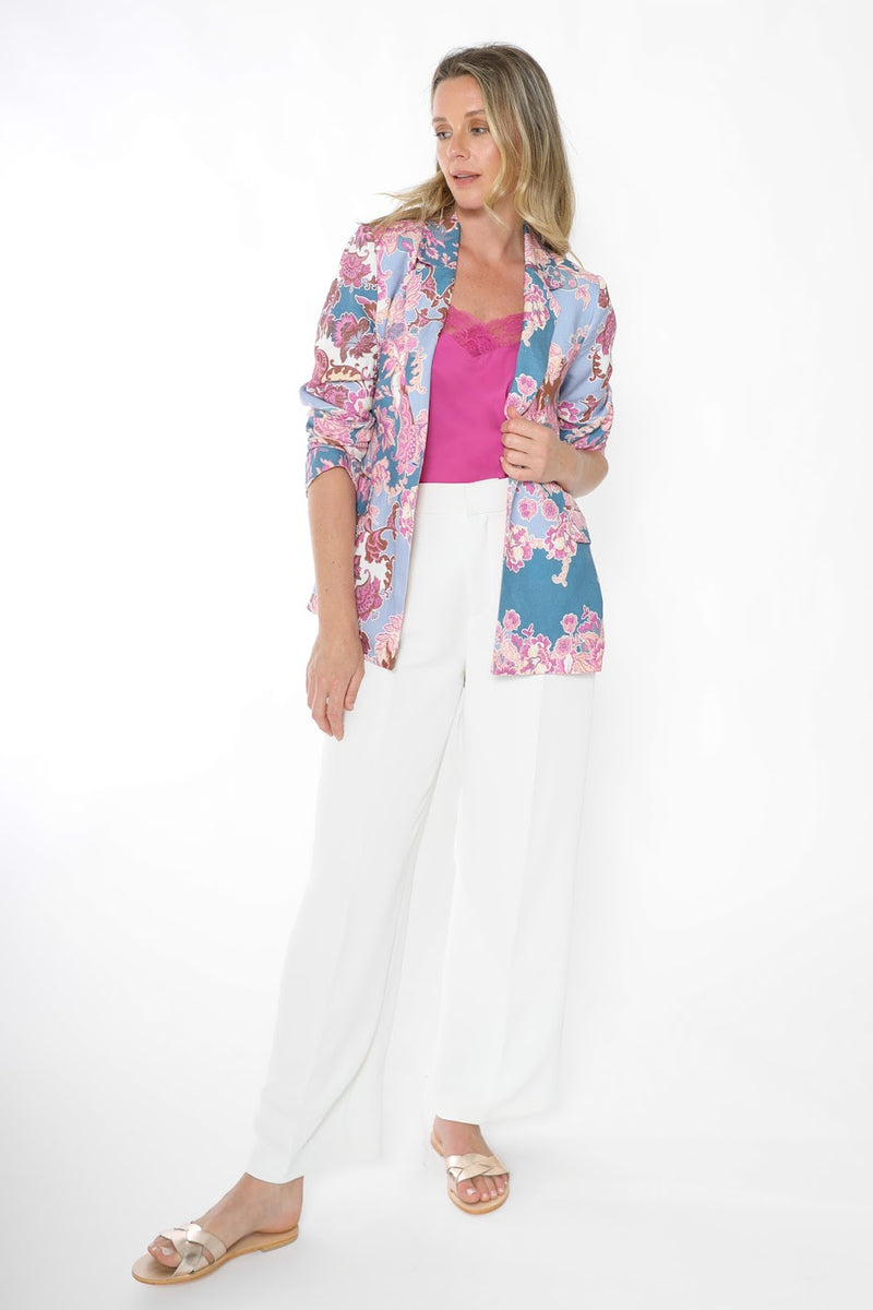 JUMP Clothing Baroque Linen Blazer - Multi