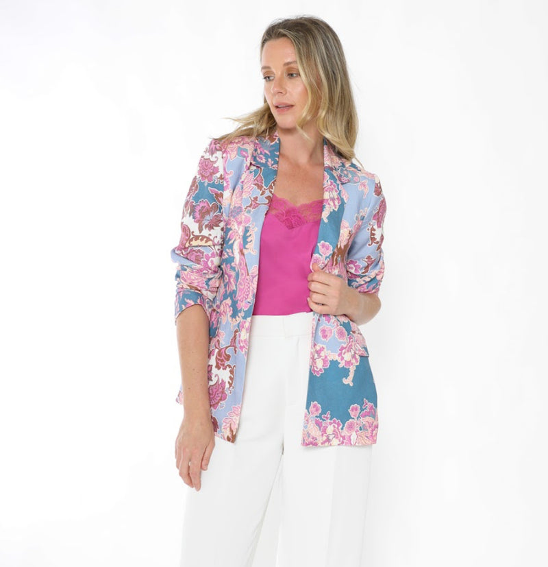 JUMP Clothing Baroque Linen Blazer - Multi