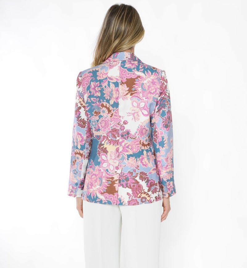 JUMP Clothing Baroque Linen Blazer - Multi