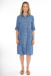 JUMP Clothing 2 Pocket Linen Shirt Dress - Various Colours