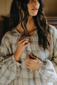 Montaigne - Dante - French Linen Top - Cream Check