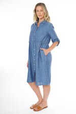 JUMP Clothing 2 Pocket Linen Shirt Dress - Various Colours