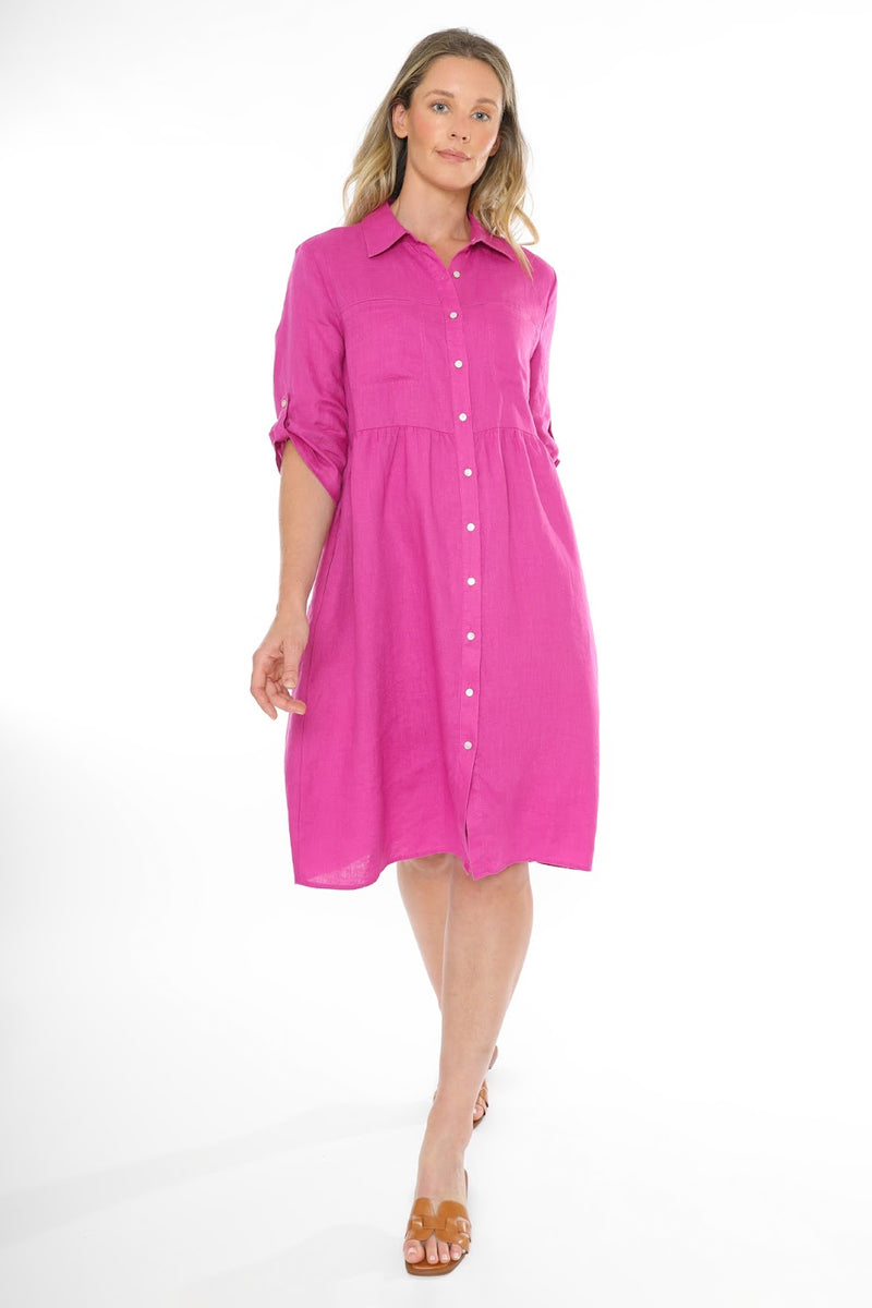 JUMP Clothing 2 Pocket Linen Dress - Various Colours