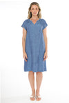 JUMP Clothing Shirred Neck Dress - Chambray