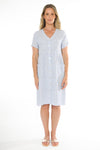 JUMP Clothing 2 Pocket Core Stripe Button Through Linen Dress - Various Colours