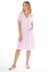 JUMP Clothing 2 Pocket Core Stripe Button Through Linen Dress - Various Colours