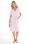 JUMP Clothing 2 Pocket Core Stripe Button Through Linen Dress - Various Colours