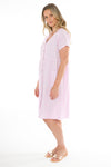 JUMP Clothing 2 Pocket Core Stripe Button Through Linen Shirt Dress - Various Colours