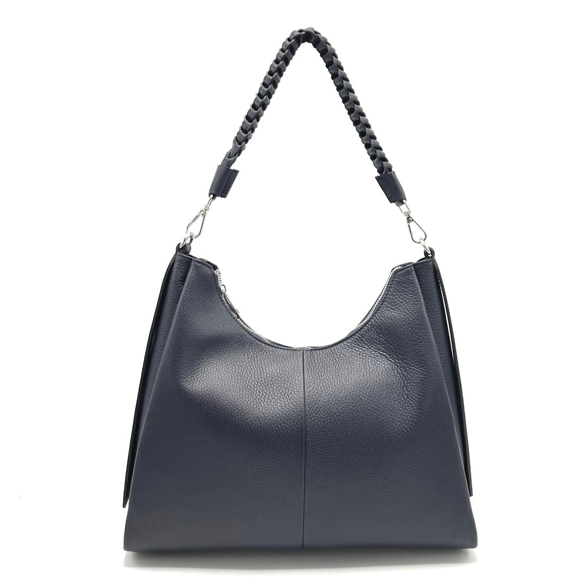 Genuine Leather Large Shoulder Bag with Strap Made in Italy - Various Colours