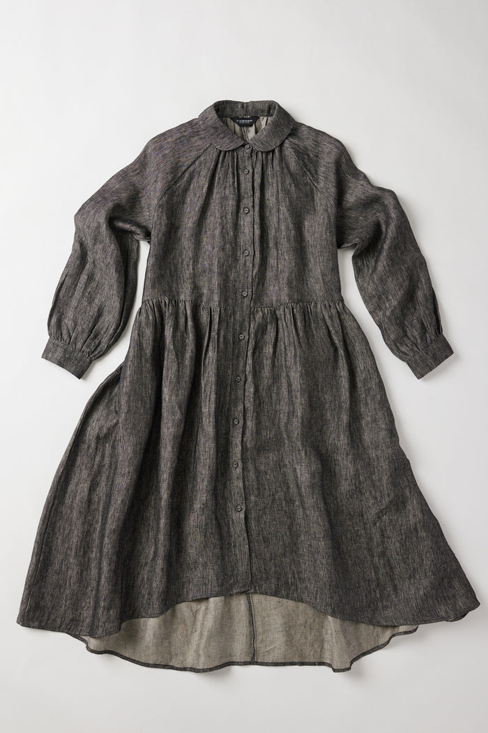 Eva’s Sunday - Maebry - Linen Duster Coat Jacket - Black Denim