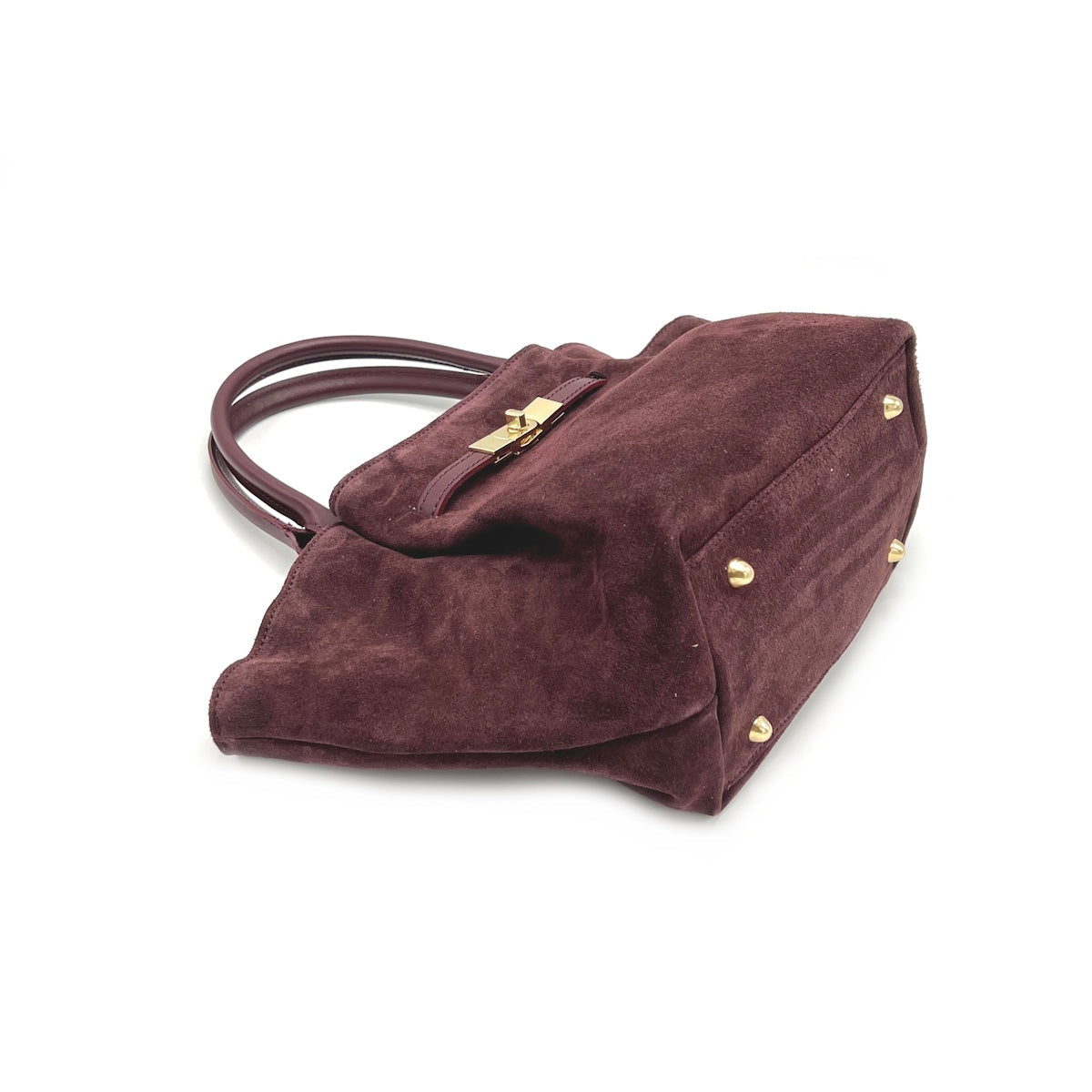 Suede Leather Handbag with Strap Made in Italy - Various Colours