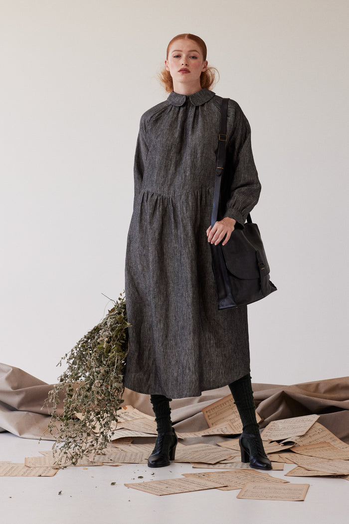 Eva’s Sunday - Maebry - Linen Duster Coat Jacket - Black Denim
