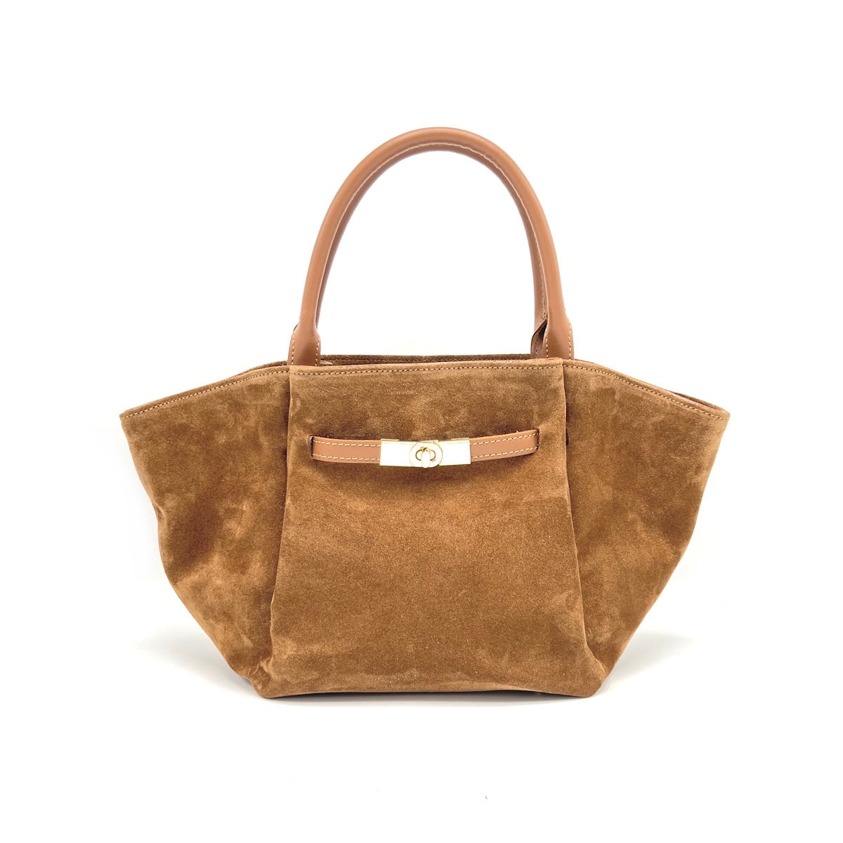 Suede Leather Handbag with Strap Made in Italy - Various Colours